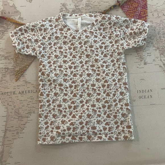 Rylee + Cru Ditzy Floral Kids Size 2/3 Short Sleeve T-Shirt - Picture 1 of 5